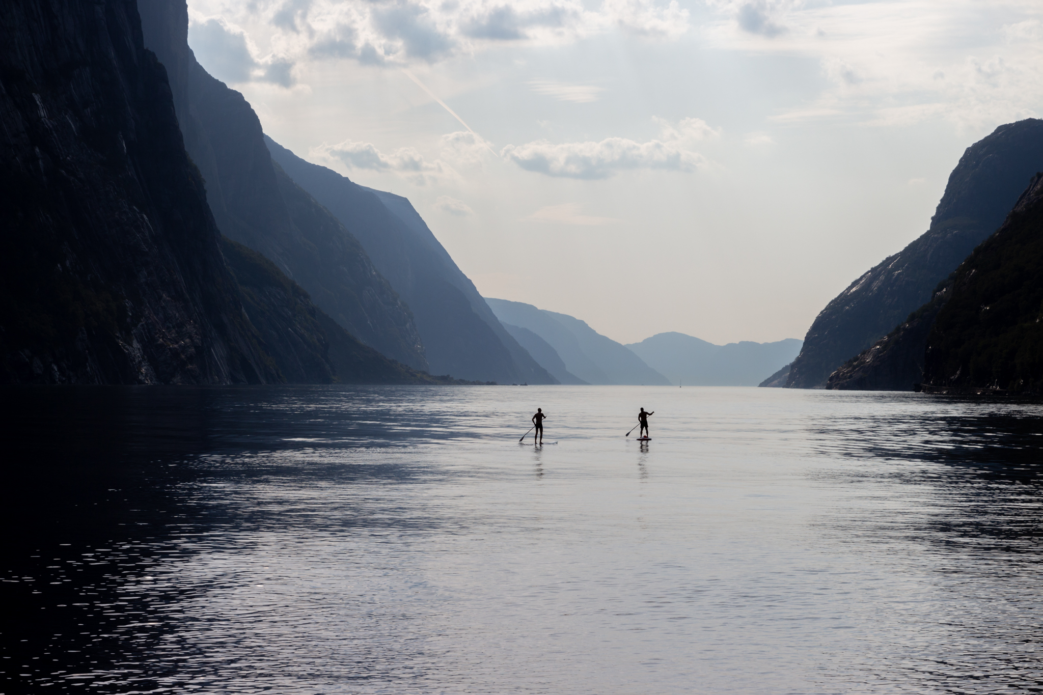 Des paddles dans le fjord
