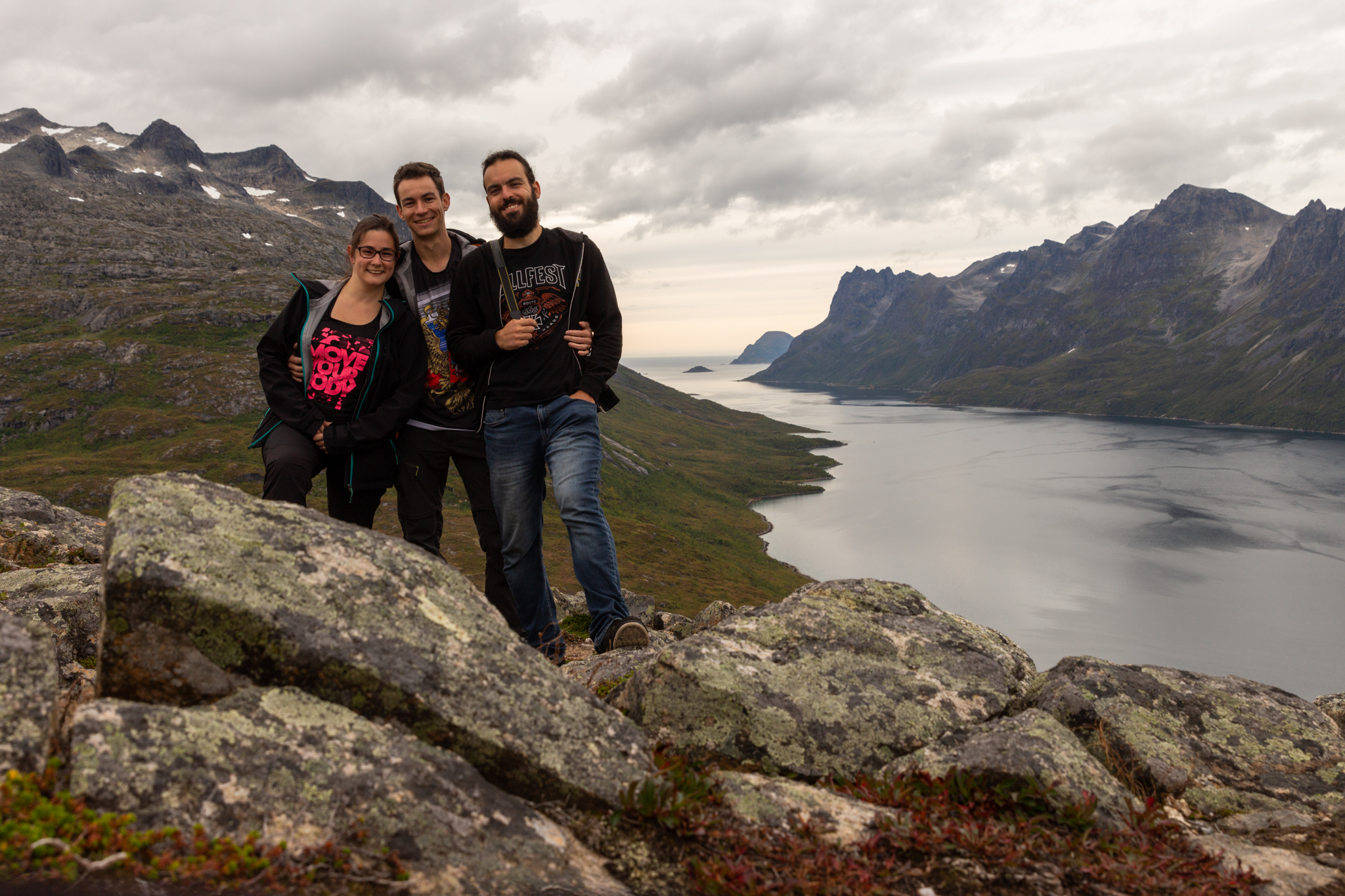 Trio devant l'Ersfjord