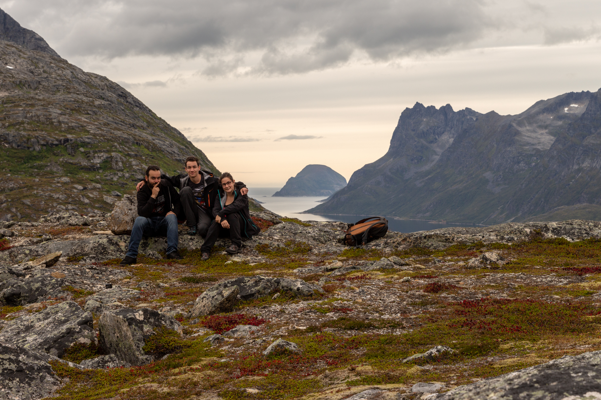 Trio devant l'Ersfjord